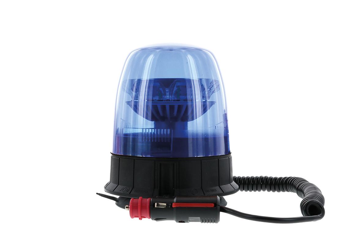 Girofaro LED magnetico 1 ventosa, lampeggiante blu